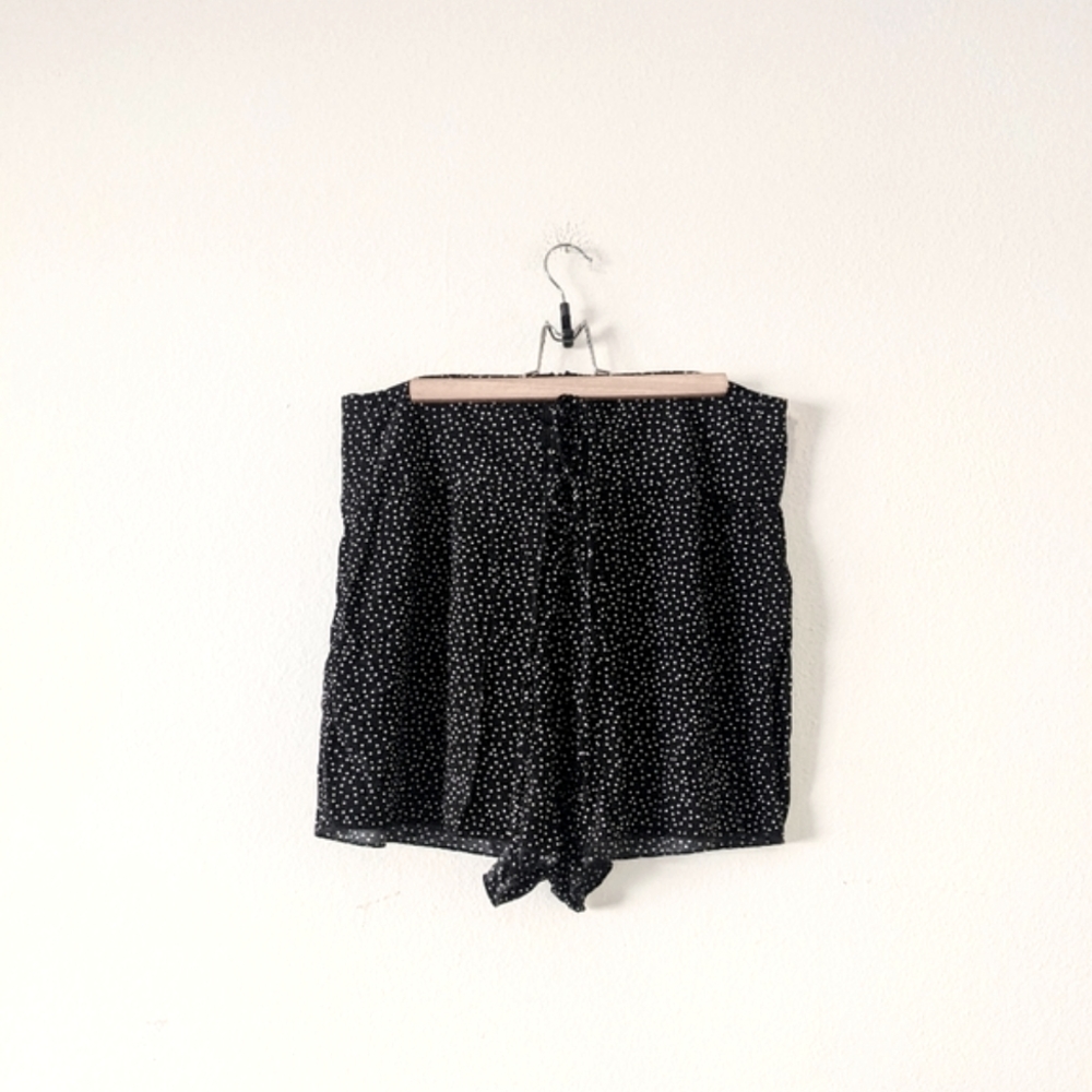 Fashion Nova Black Polka Dot Lace Up Shorts 2x